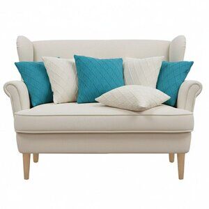 SOGA 6PC Turquoise & Cream Diamond & Cable Knit Pillowcase Set – 45cm Decorative